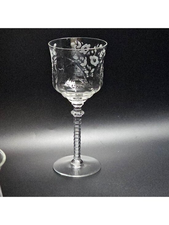Rock Sharpe Other - Rock Sharpe Del Mar 7.75" Floral Cut Crystal Water Goblet Elegant Stemware